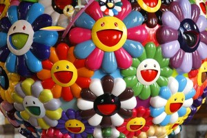 The sculpture "Flower Matango" by Japanese artist Takashi Murakami is displayed at the Chateau de Versailles.