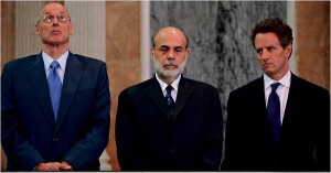 Henry Paulson, Ben Bernanke and Timothy Geithner in the documentary â€œInside Job.â€